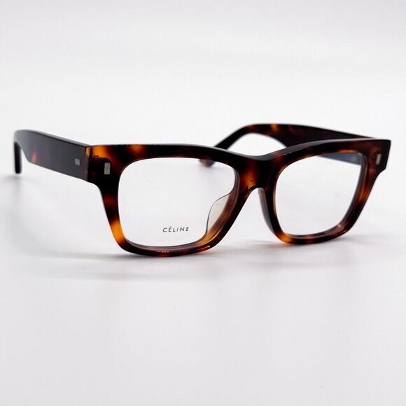 NEW CELINE CL50011F 054 SQUARE BROWN HAVANA WOMEN GLASSES CELINE - Picture 1 of 10